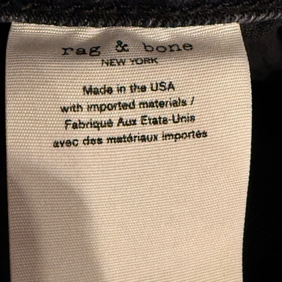 rag & bone Nina High Rise Skinny Jeans Black Distressed Tag 31 Fits 30x26 USA - Picture 16 of 16